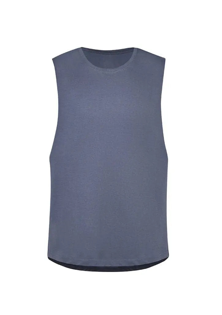 Mens Streetworx Sleeveless Tee ZH137 Syzmik Petrol Blue XS